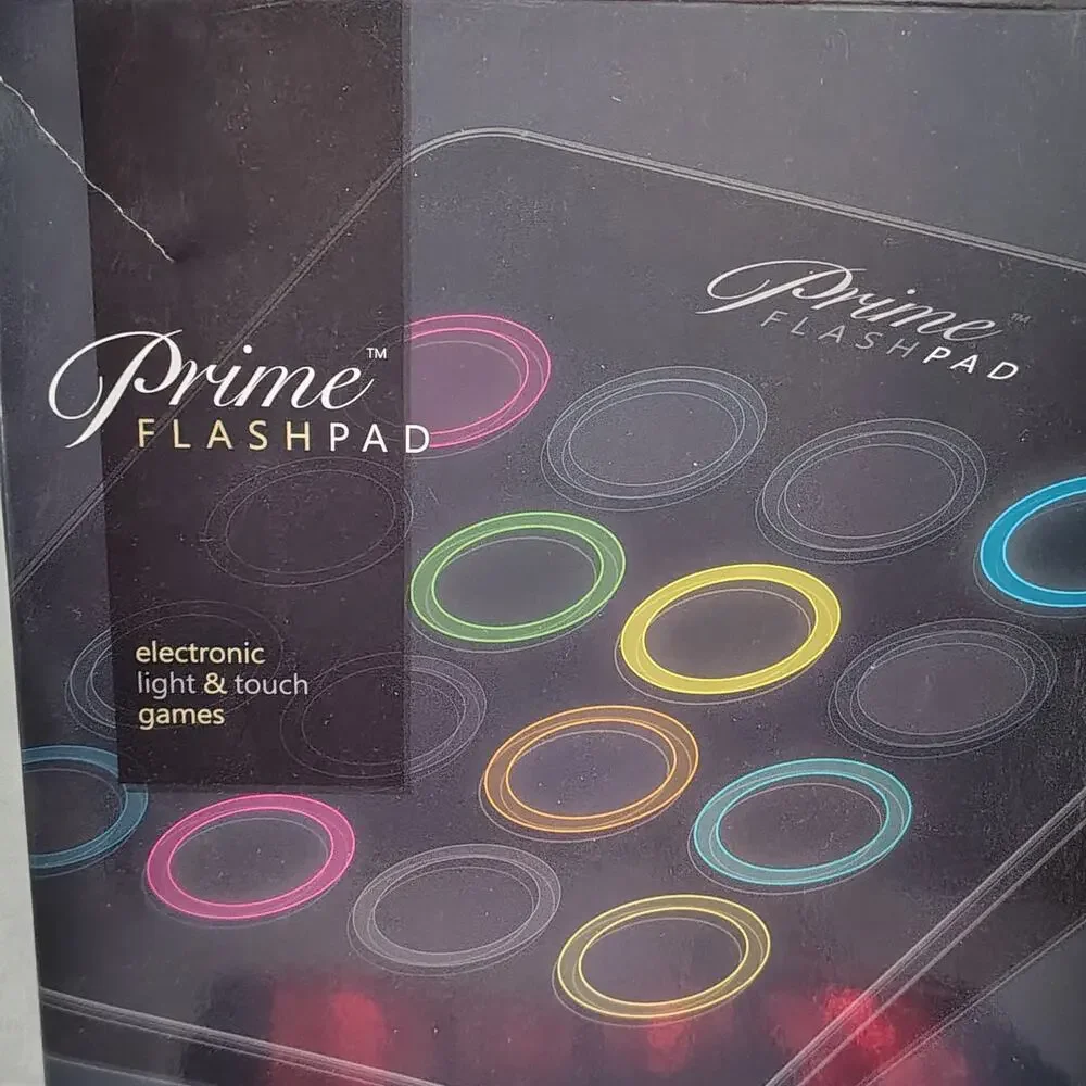 Prime Flashpad Electronic Light & Touch Game Musical Memory Travel PortableBlack